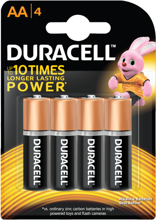 Duracell A A Batteries Pack PNG image