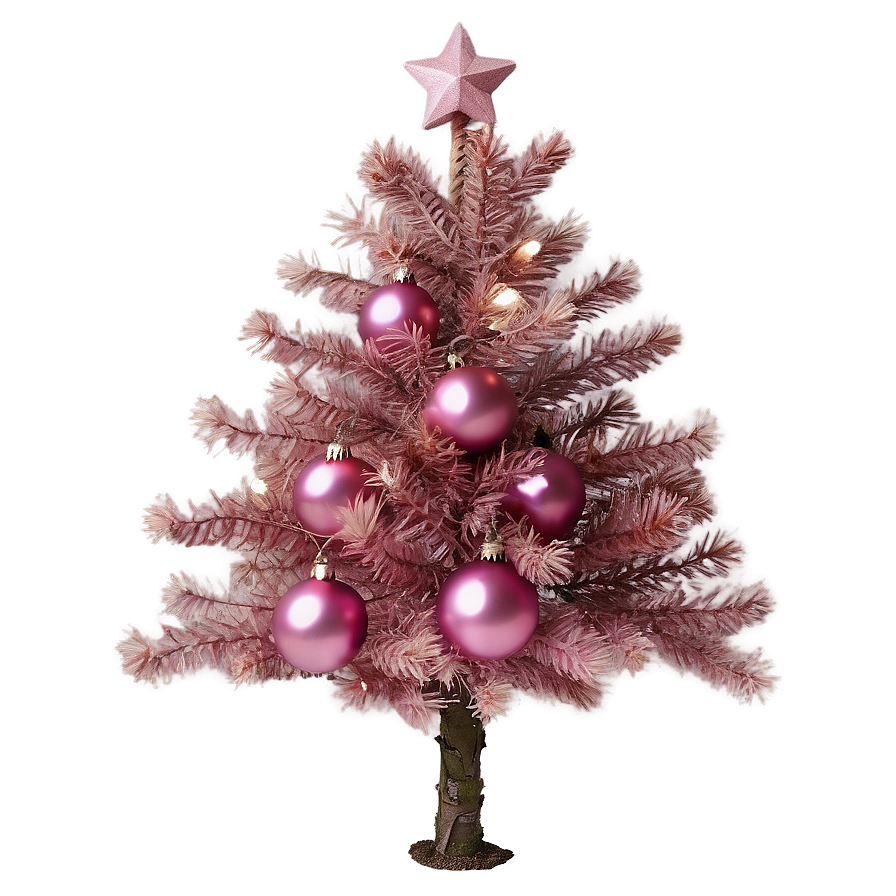 Dusty Pink Christmas Tree Png 06122024 PNG image