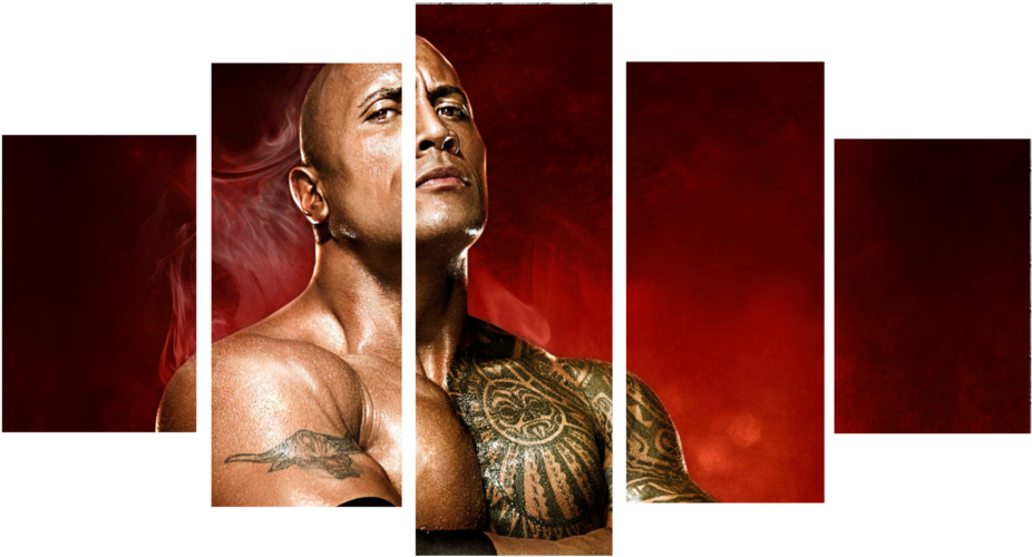 Dwayne Johnson Red Backdrop PNG image