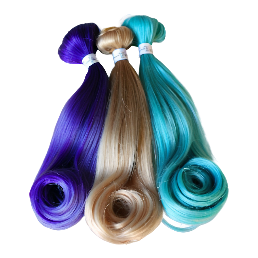 Dyed Hair Bundles Png 06122024 PNG image