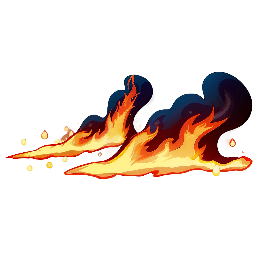 Dynamic Anime Fire Png 34 PNG image