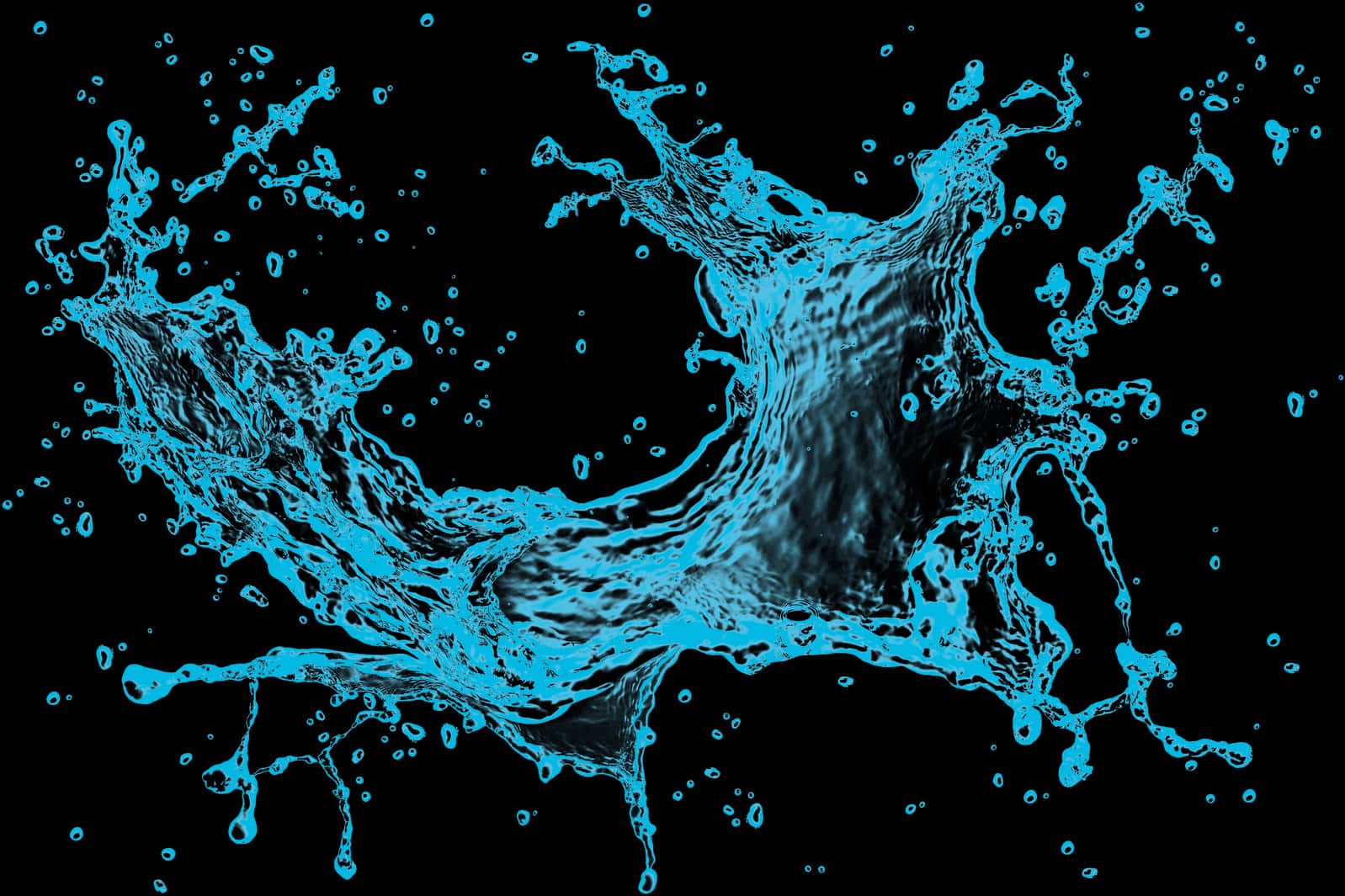 Dynamic Blue Water Splash PNG image