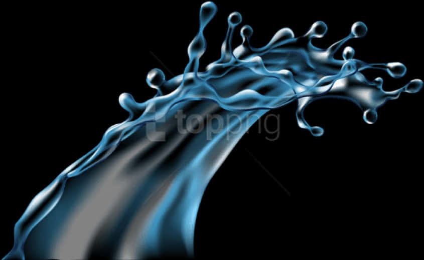 Dynamic Blue Water Splash PNG image