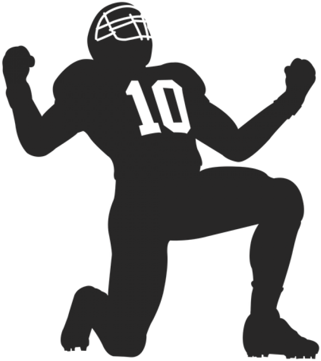 Dynamic Football Player Silhouette10 PNG image