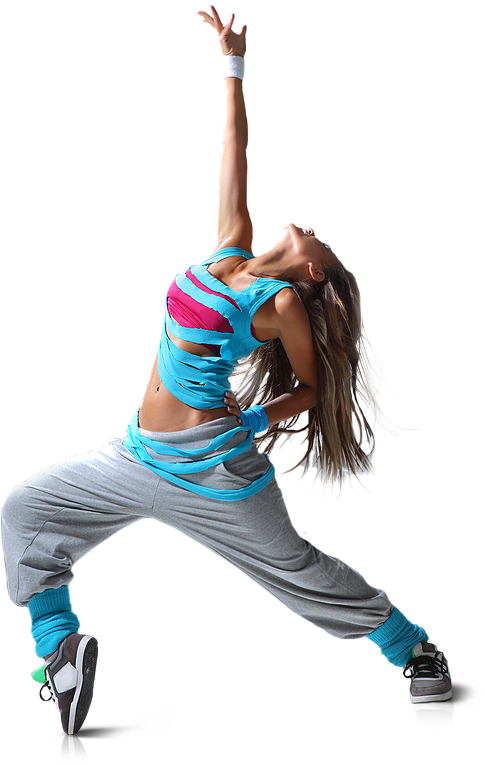 Dynamic Hip Hop Dancer Pose PNG image