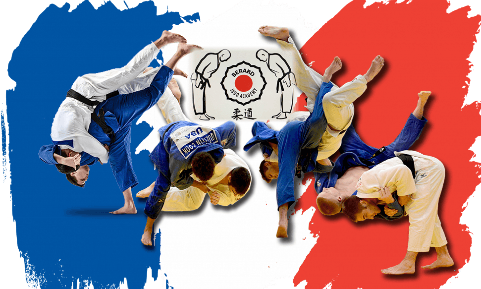 Dynamic Judo Techniques Collage PNG image