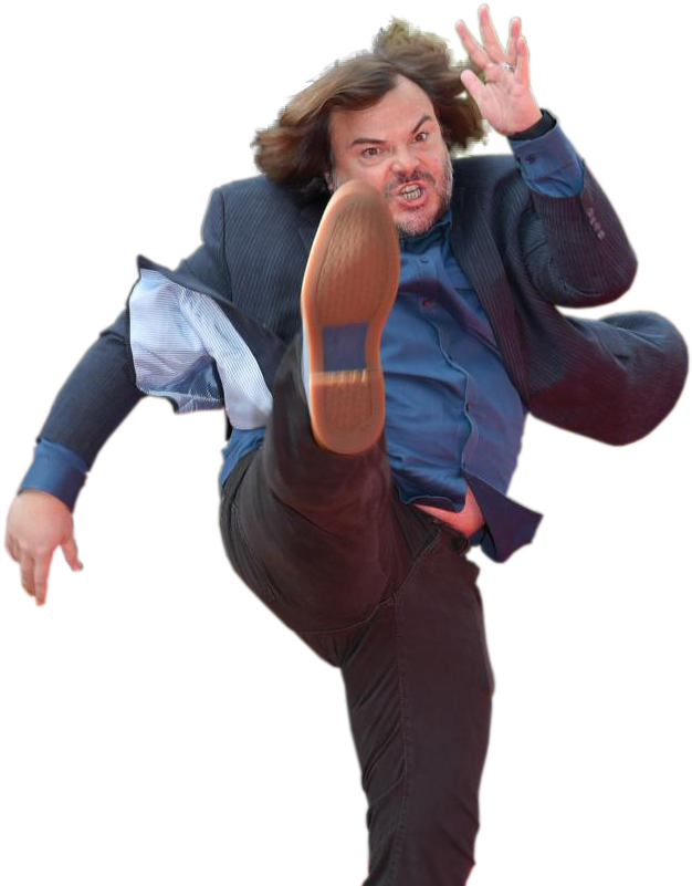 Dynamic Kick Pose Man PNG image