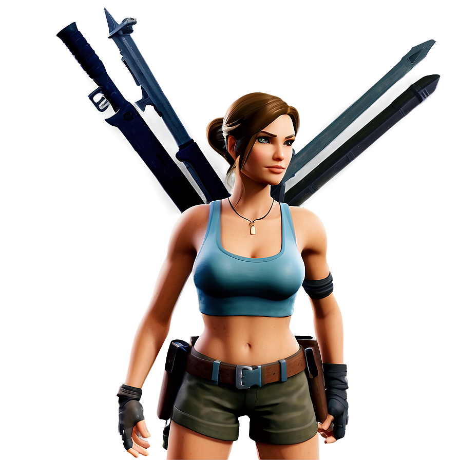 Dynamic Lara Croft Fortnite Pose Png 41 PNG image