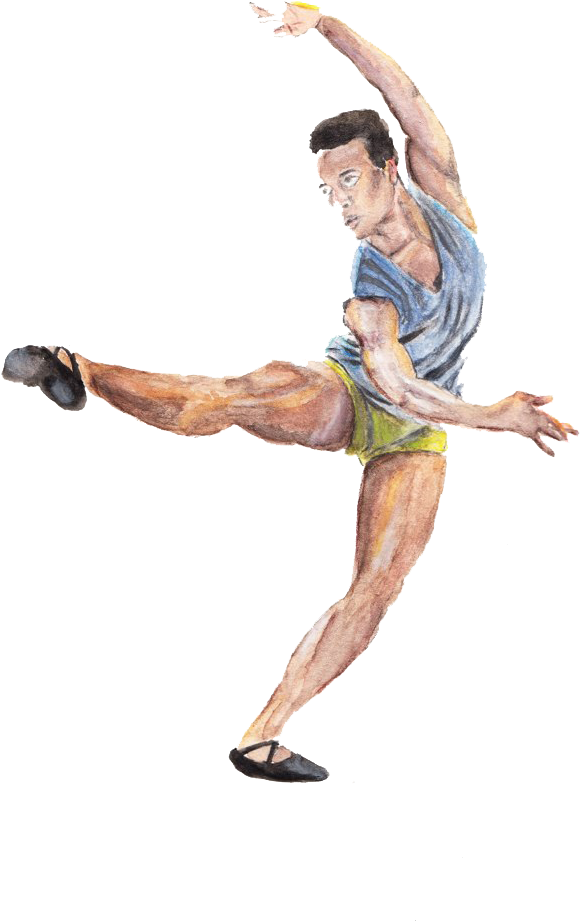 Dynamic Male Dancer Illustration PNG image