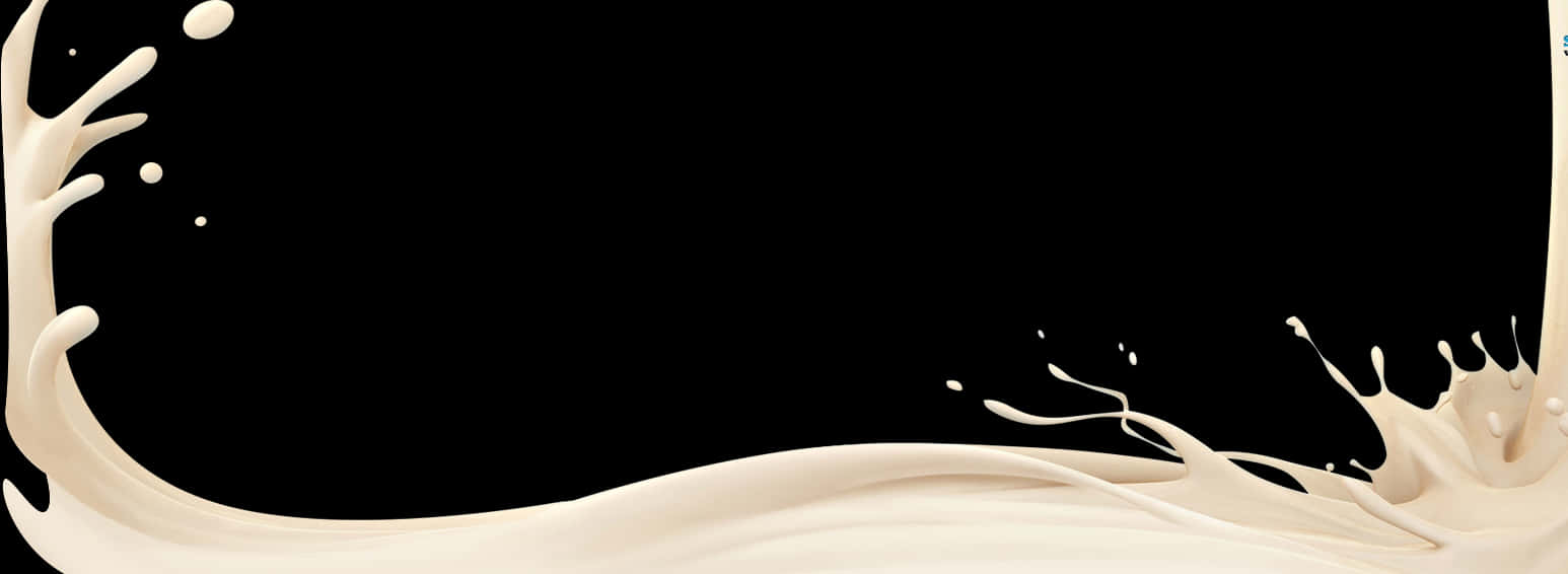 Dynamic Milk Splash Banner PNG image