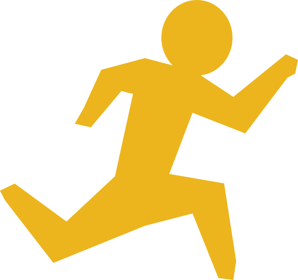 Dynamic Running Man Icon PNG image