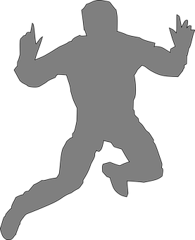 Dynamic Running Man Silhouette PNG image