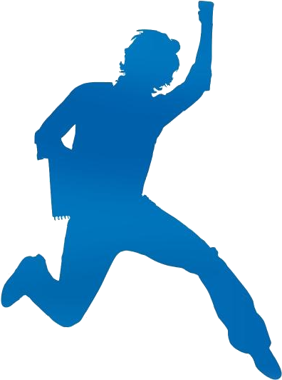 Dynamic Running Man Silhouette PNG image