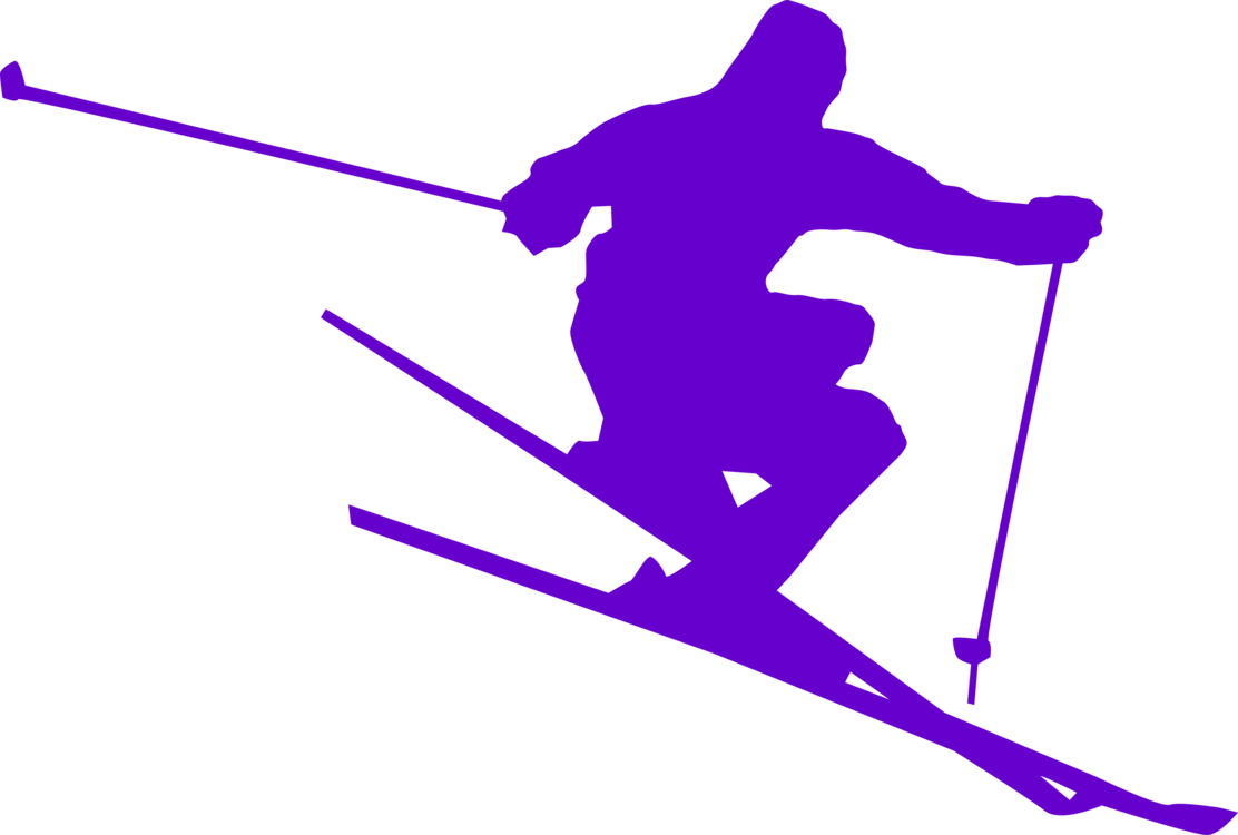 Dynamic Skier Silhouette PNG image