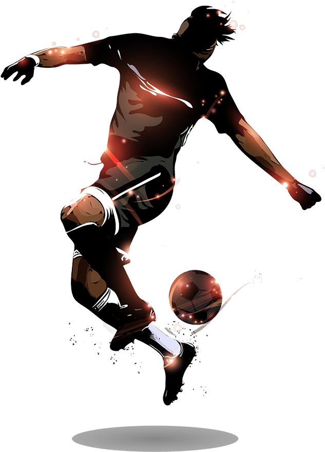 Dynamic Soccer Player Vector Art PNG image