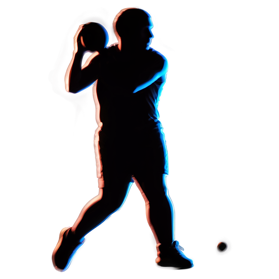 Dynamic Sports Player Silhouette Png Wmj PNG image