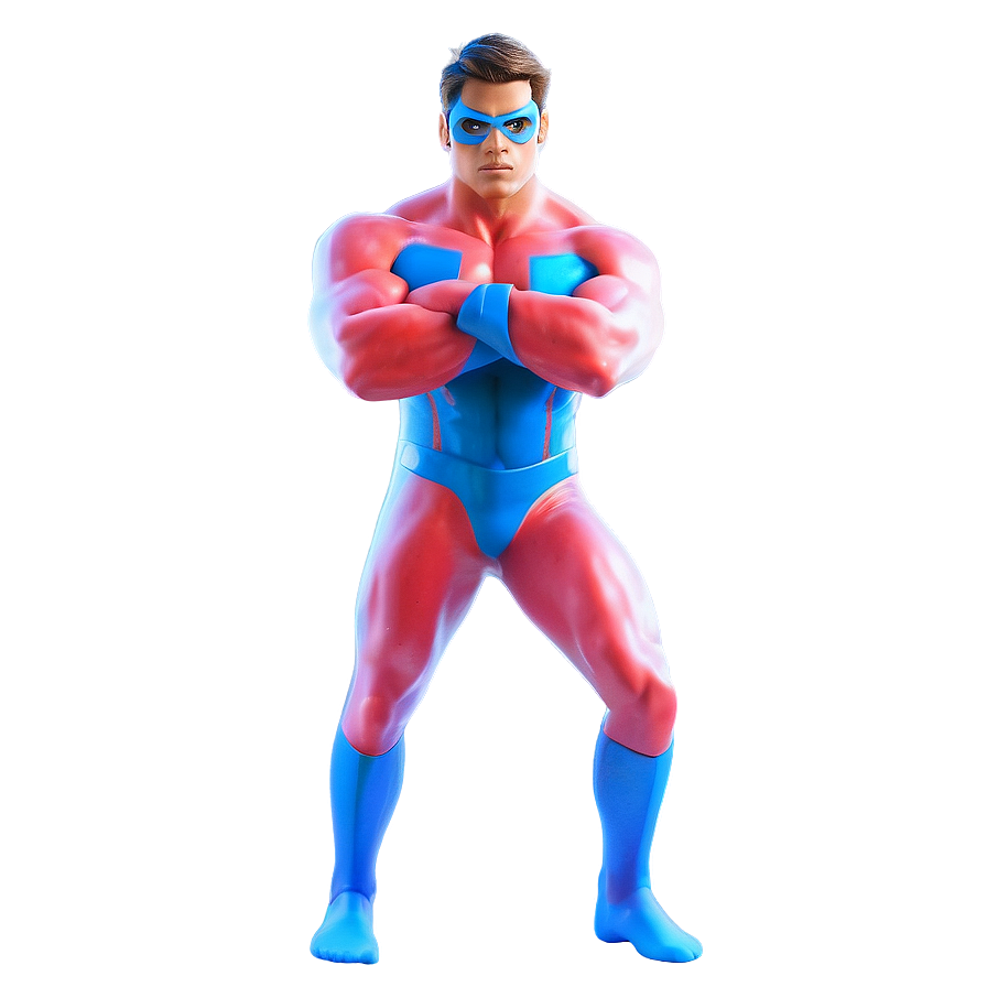 Dynamic Superhero Pose Png 05062024 PNG image