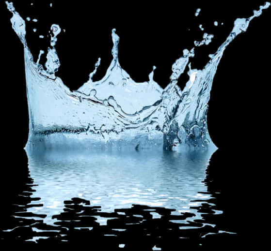 Dynamic Water Splash Crown PNG image