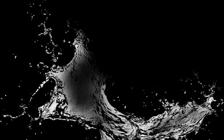 Dynamic Water Splashin Monochrome PNG image