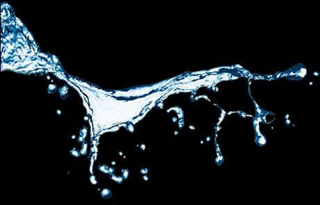 Dynamic Water Splashon Black Background PNG image