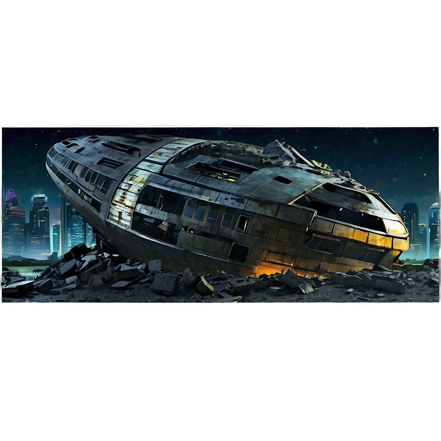 Dystopian City Wreckage Png Hgp PNG image