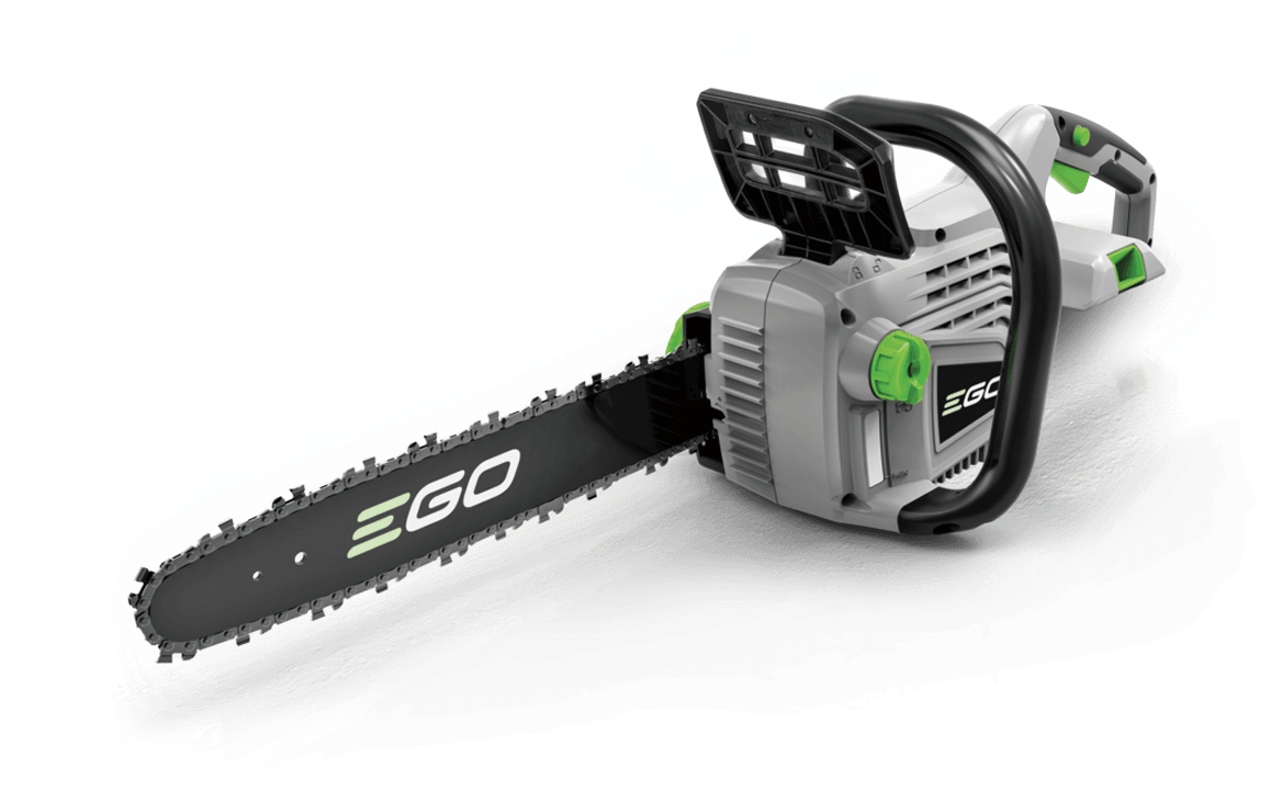 E G O Cordless Chainsaw Product Showcase PNG image