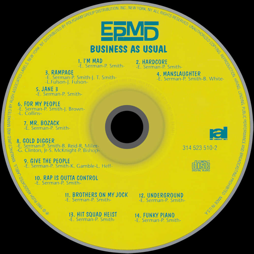 E P M D Business As Usual C D PNG image