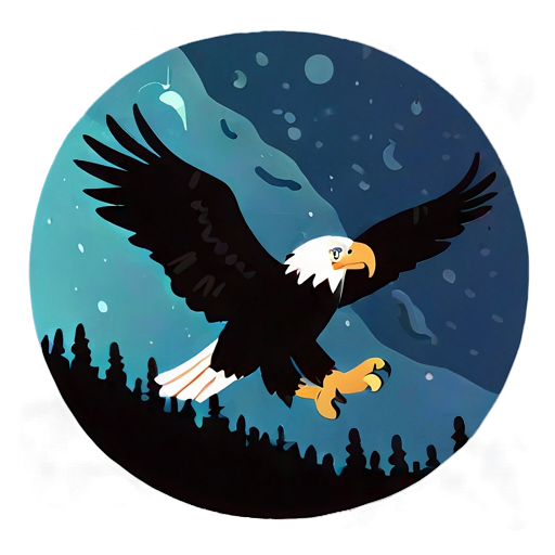 Eagle And Full Moon Night Scene Png D PNG image