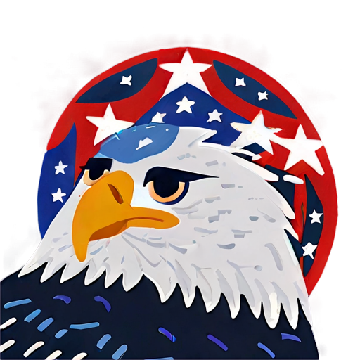 Eagle And Stars Patriotic Badge Png C PNG image