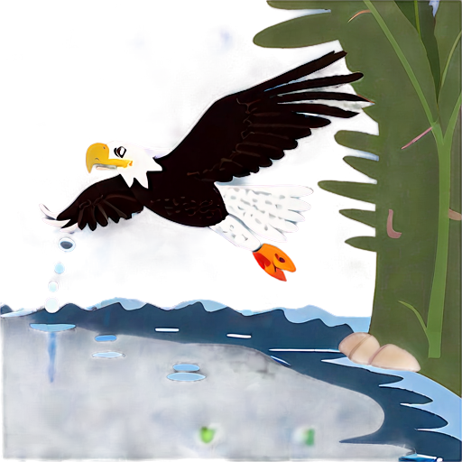 Eagle Catching Fish Illustration Png A PNG image