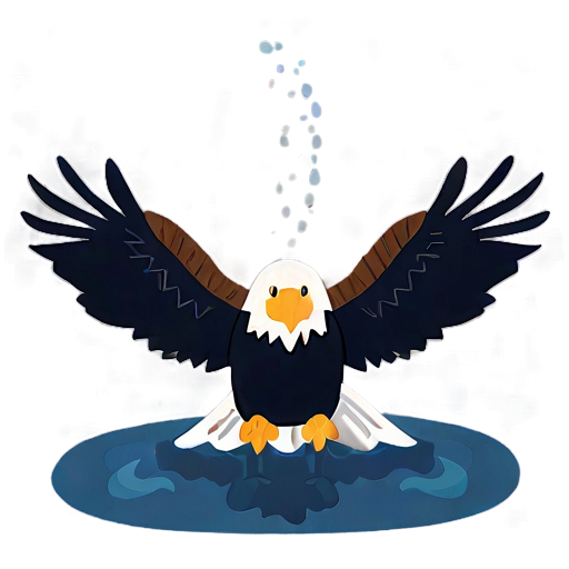 Eagle Catching Fish Illustration Png C PNG image