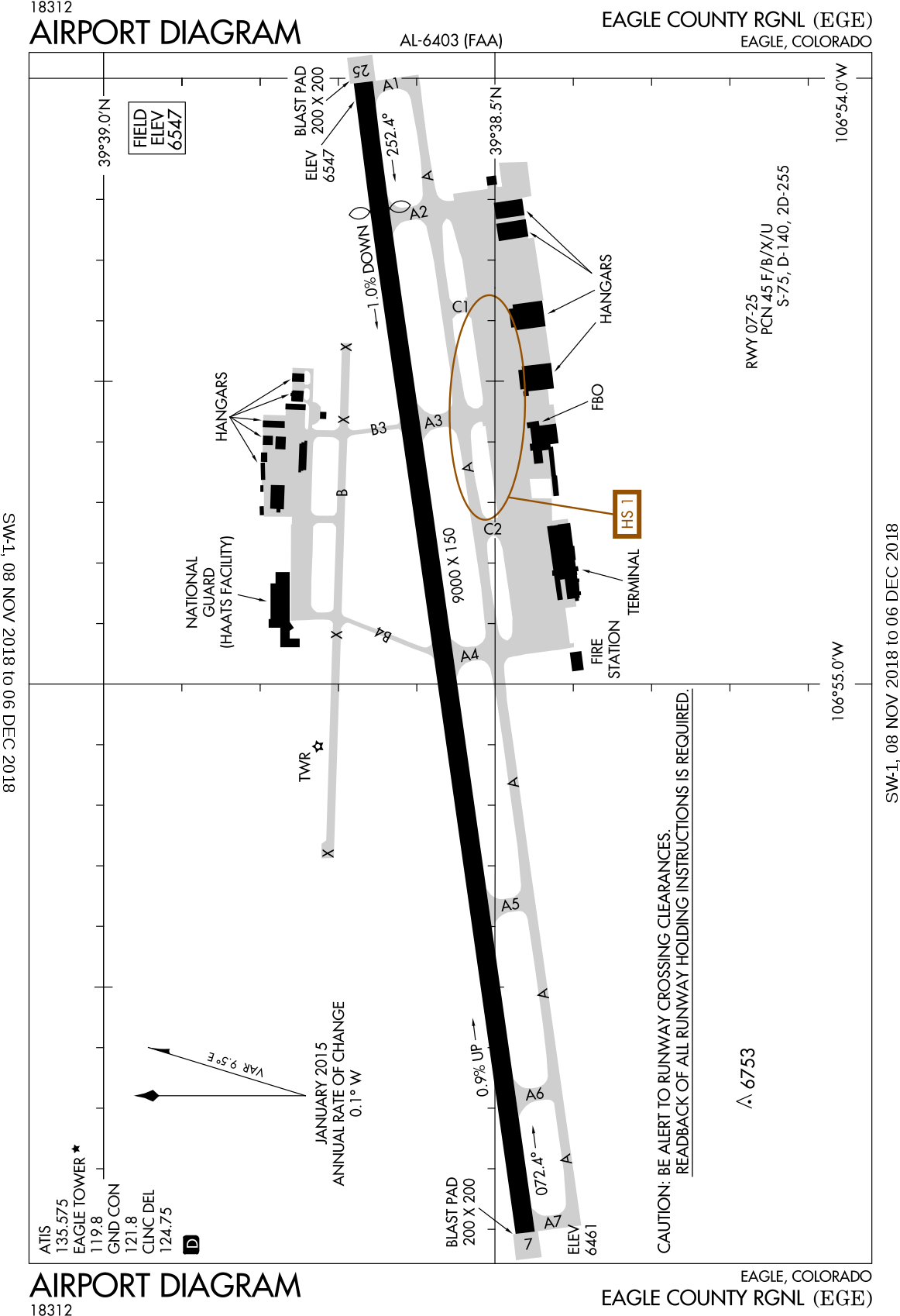 Eagle County Regional Airport Diagram PNG image