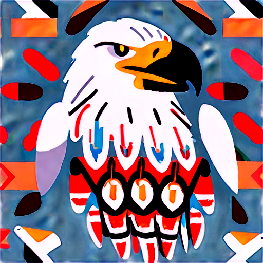Eagle In Native American Art Png B PNG image