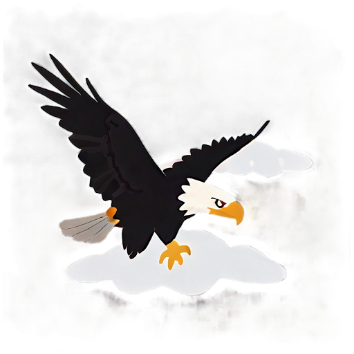 Eagle In Stormy Sky Background Png B PNG image