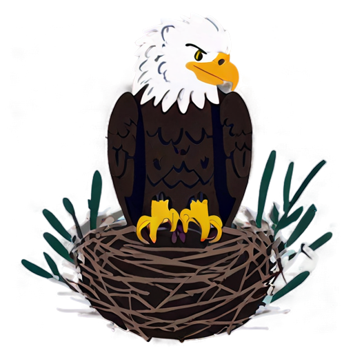 Eagle Nest With Eaglets Png B PNG image