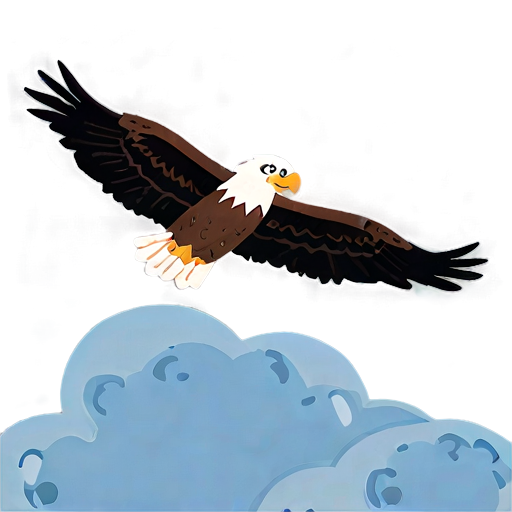 Eagle Soaring Above Clouds Png A PNG image