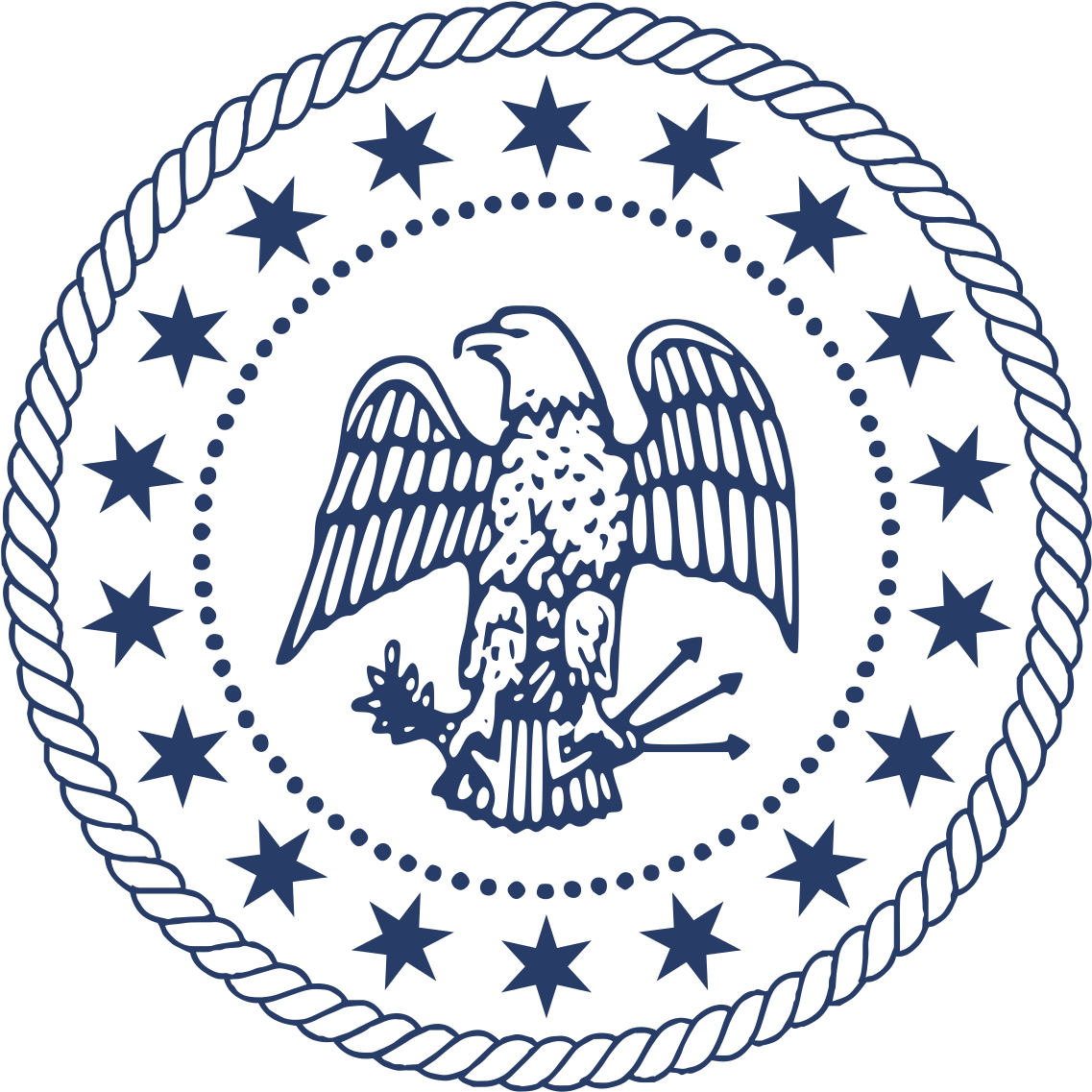 Eagleand Stars Seal PNG image