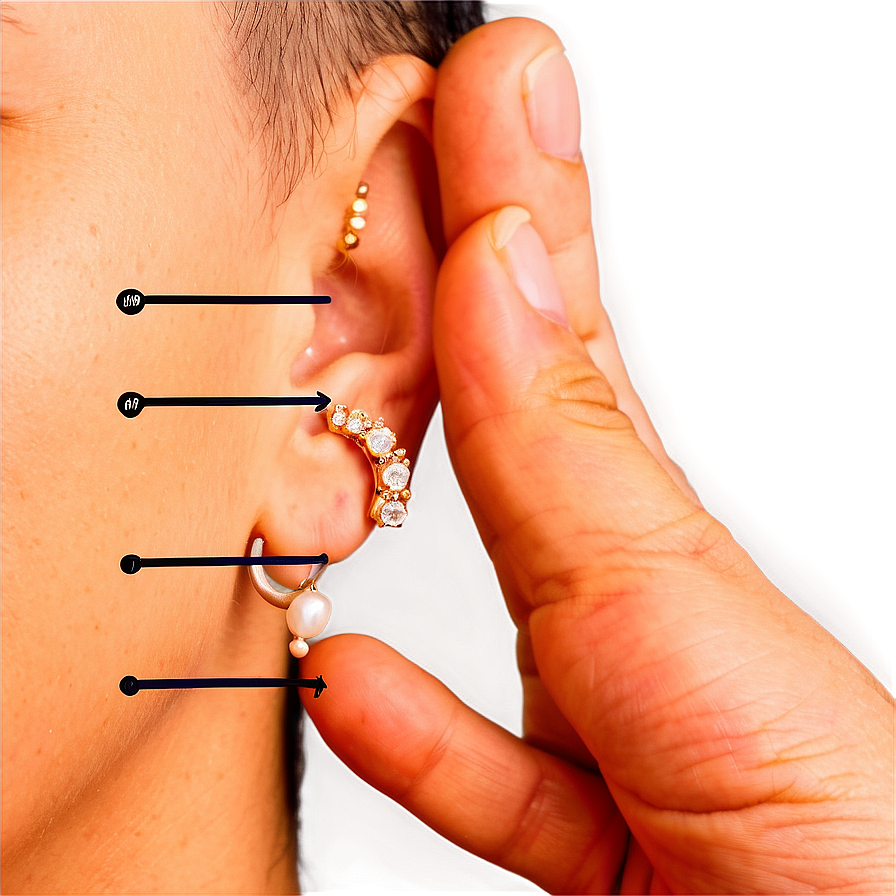 Ear Piercing Healing Chart Png Heg PNG image