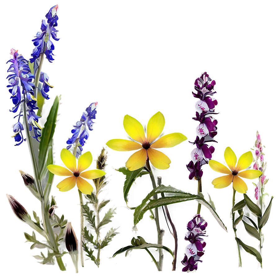 Early Spring Wildflowers Png Pfu PNG image