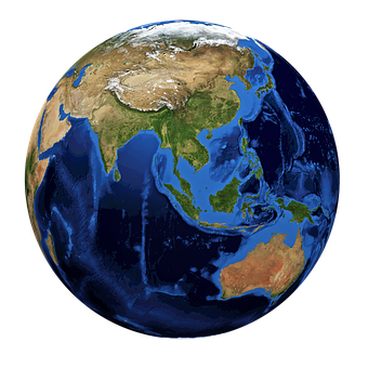 Earth From Space Asia Australia View PNG image