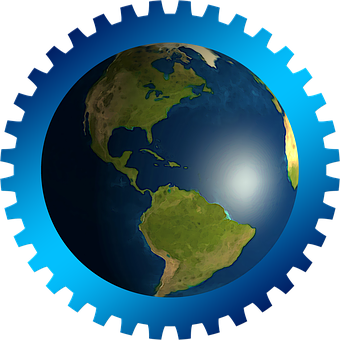 Earth Gear Integration Graphic PNG image