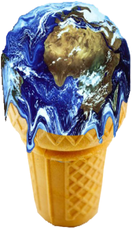 Earth Ice Cream Cone PNG image