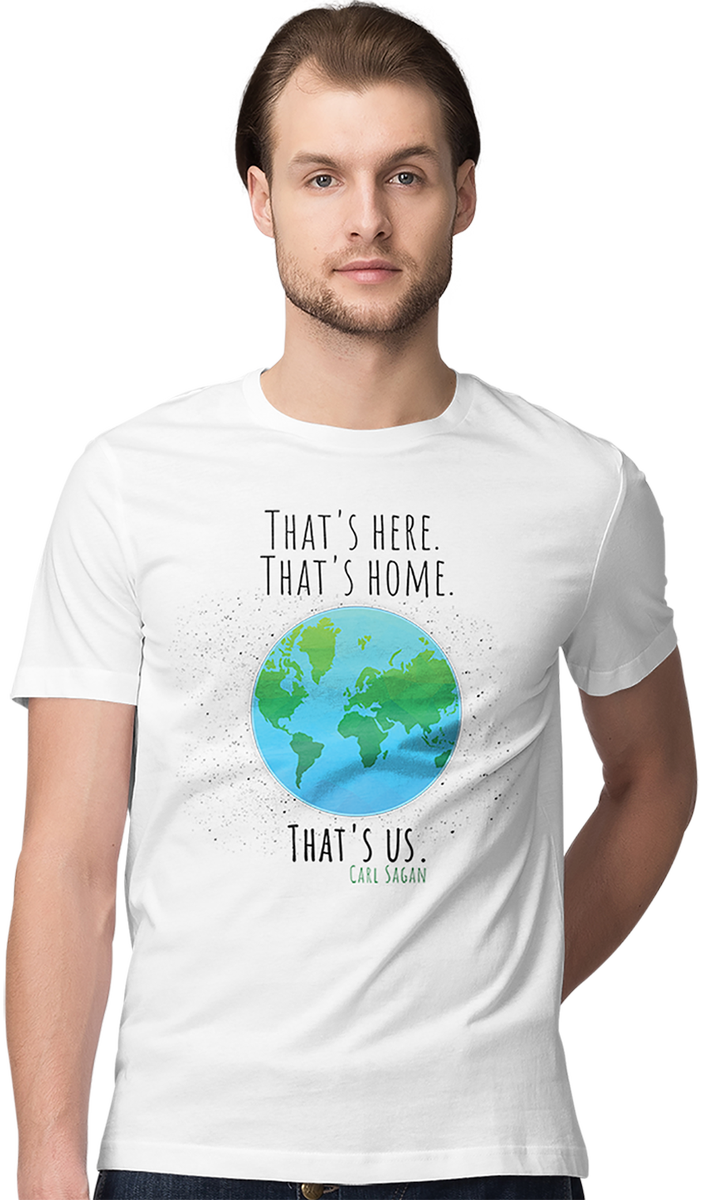 Earth Quote T Shirt Model PNG image