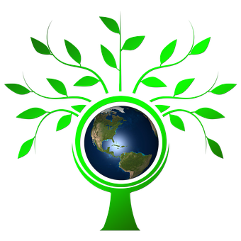 Earth Tree Conceptual Art PNG image