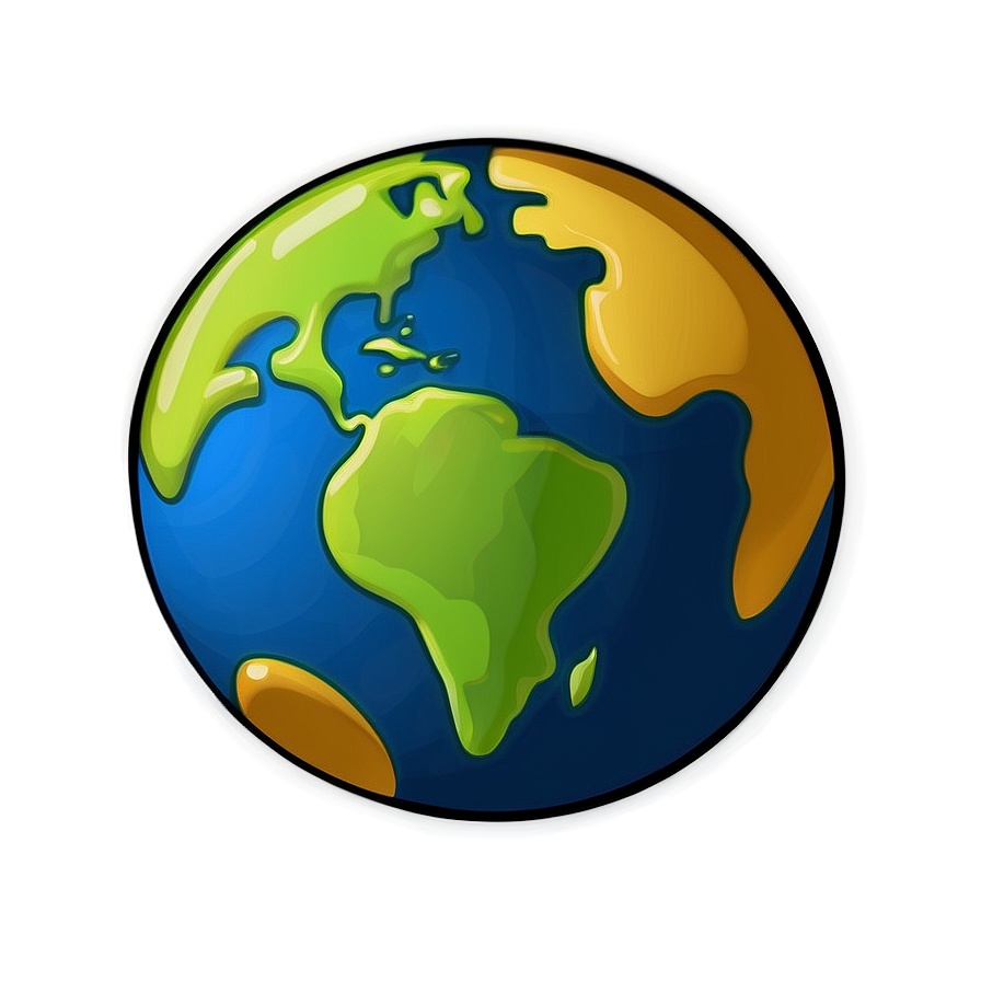 Earth With Flag Cartoon Png 78 PNG image