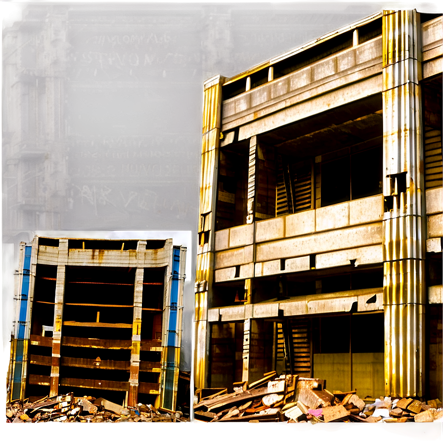 Earthquake Damaged Building Png 06212024 PNG image