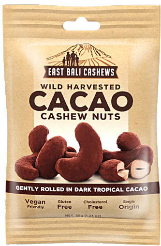 East Bali Cashews Cacao Flavored Packaging PNG image