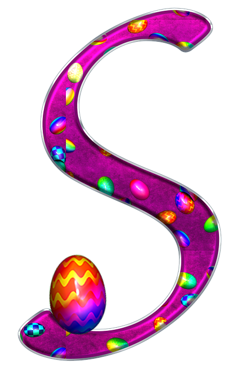 Easter Alphabet Letter S PNG image
