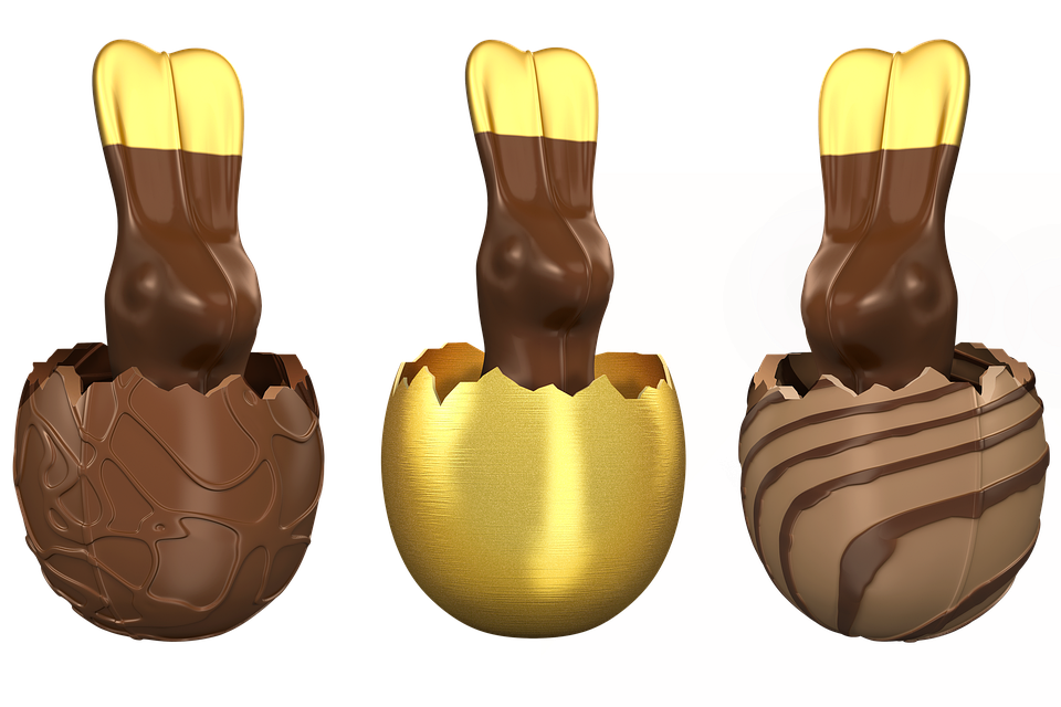 Easter Bunny Chocolate Eggs PNG image