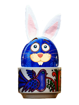 Easter Bunny Egg Art PNG image